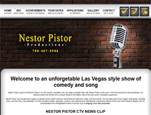 Tablet Screenshot of nestorpistorproductions.com